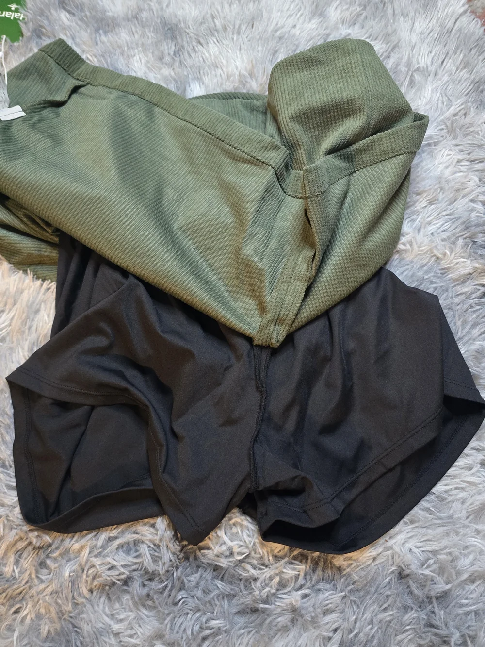 Halara Olive Green Corduroy A-Line Skort, Size XL, NWT